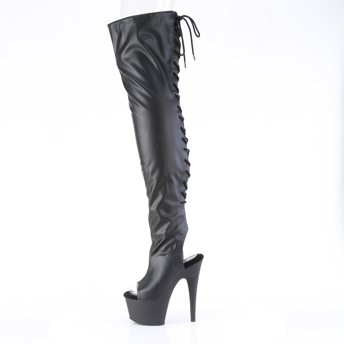 Pleaser   ADORE-3017 Blk Str. faux cuir