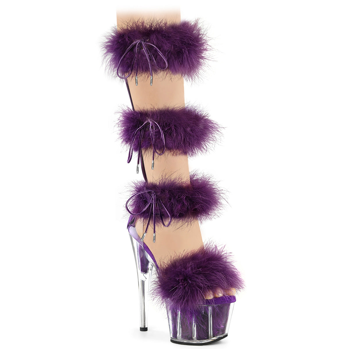 Pleaser   ADORE-728f Clr-Purple Fur / M