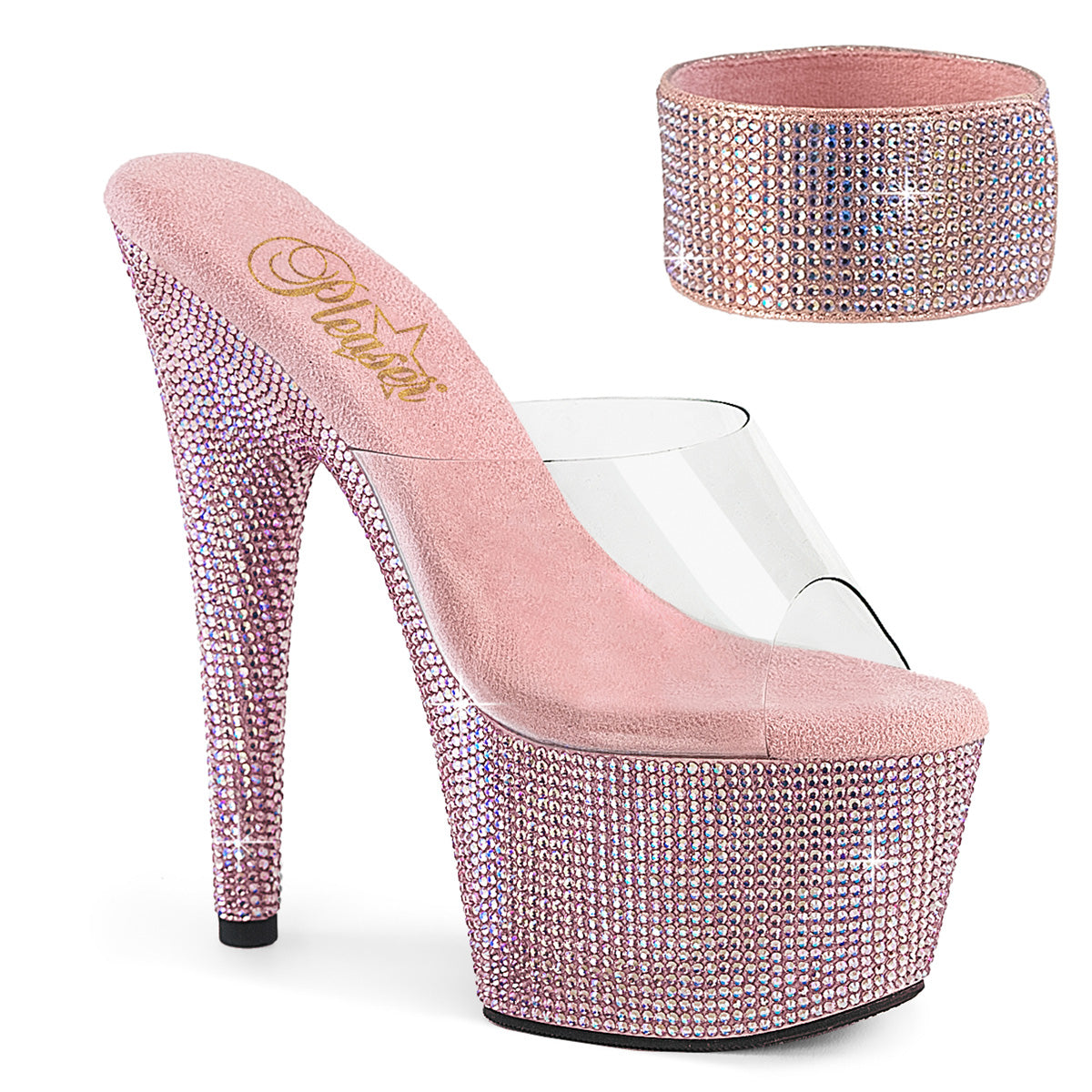 Pleaser   BEJEWELED-712rs CLR / B. Multi Rs rose