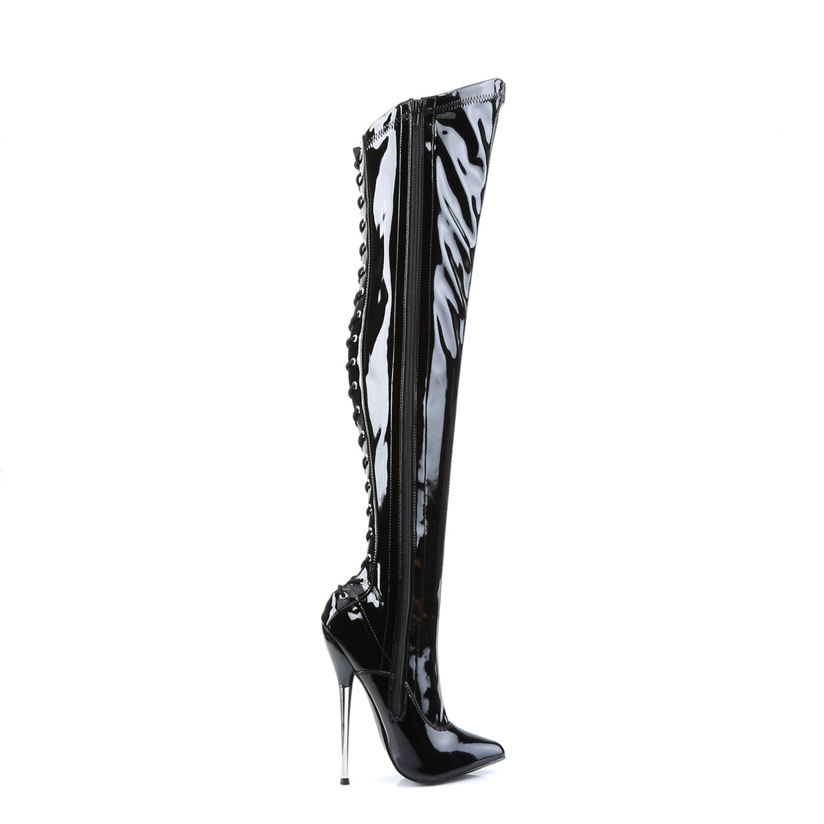 Devious Bottes pour femmes DAGGER-3060 blk stretch pat