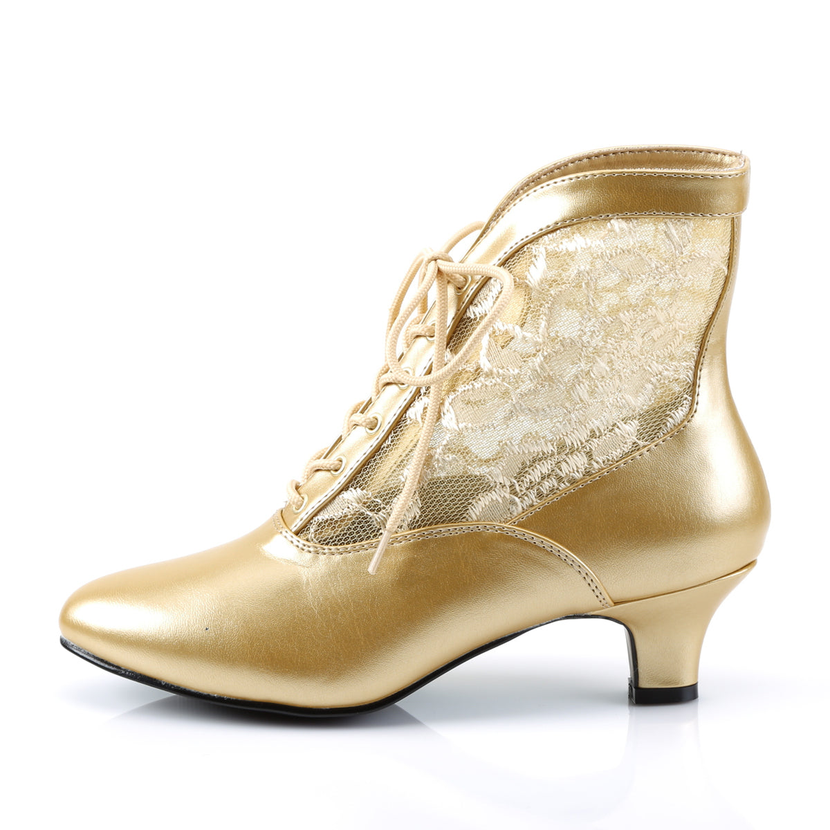 Funtasma Bottines pour femmes DAME-05 Gold Pu-dentelle