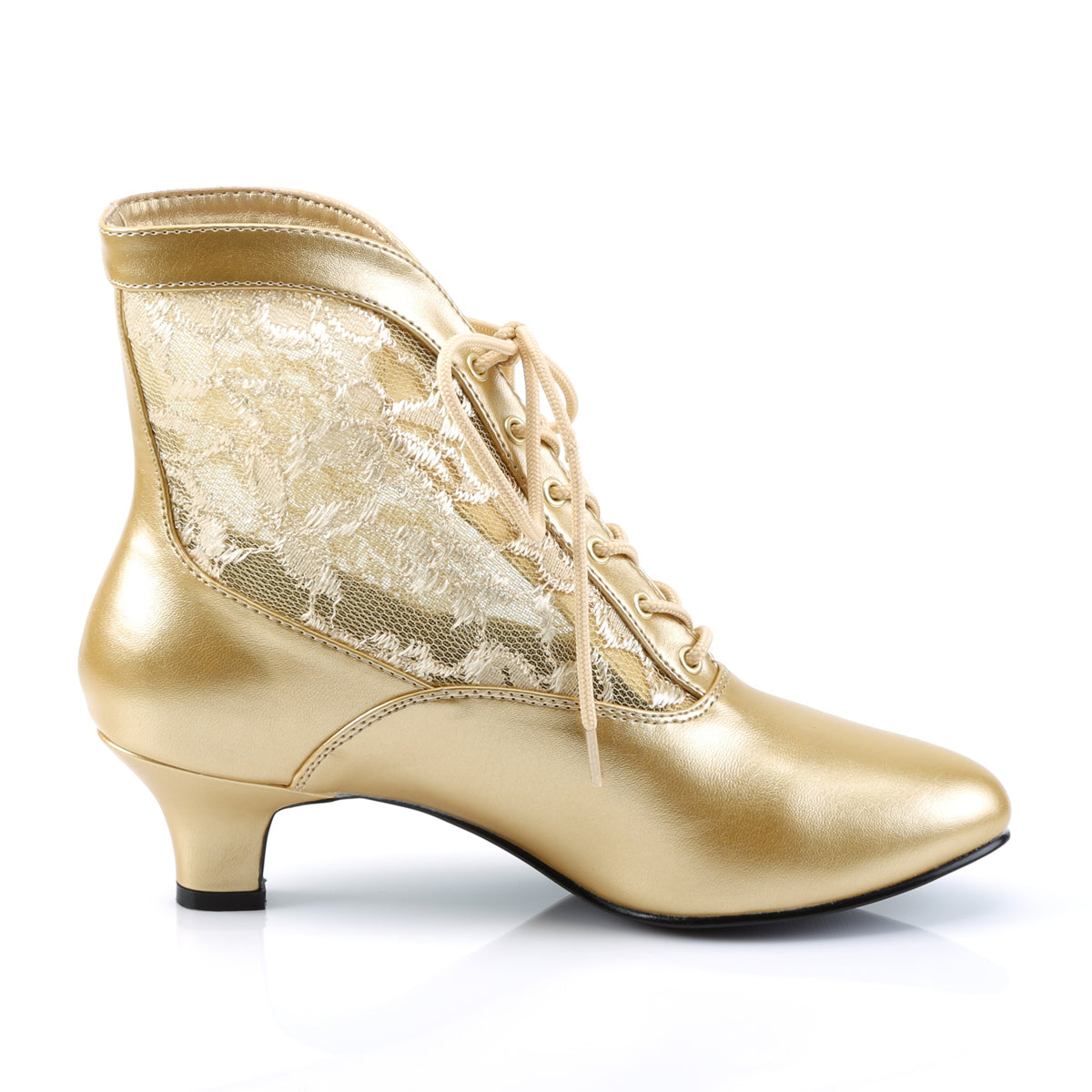 Funtasma Bottines pour femmes DAME-05 Gold Pu-dentelle