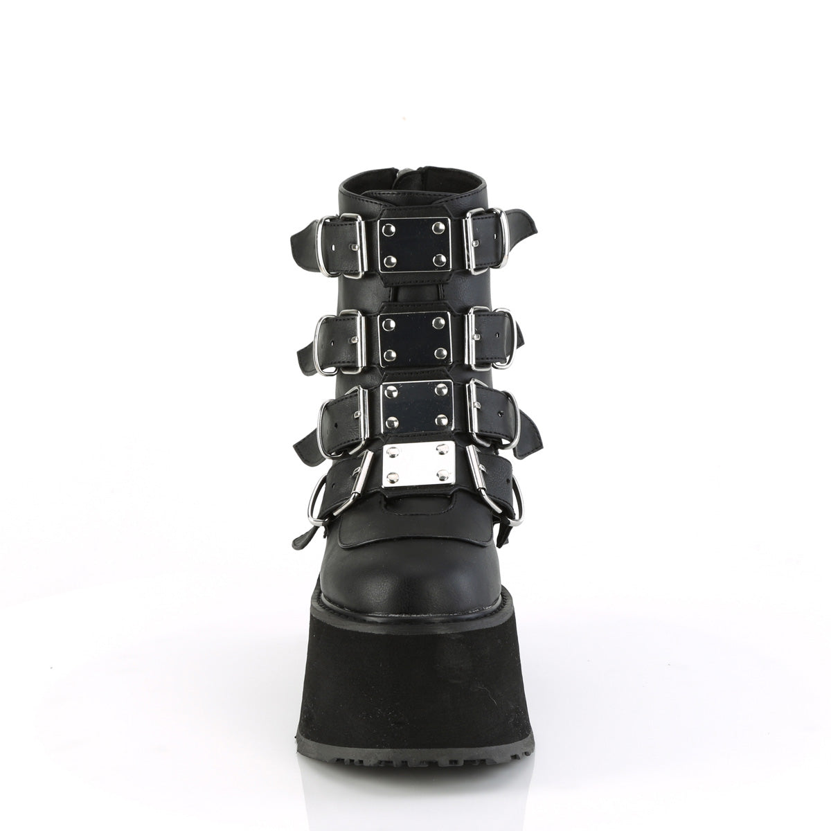 DemoniaCult  Bottines DAMNED-105 Cuir végétalien BLK