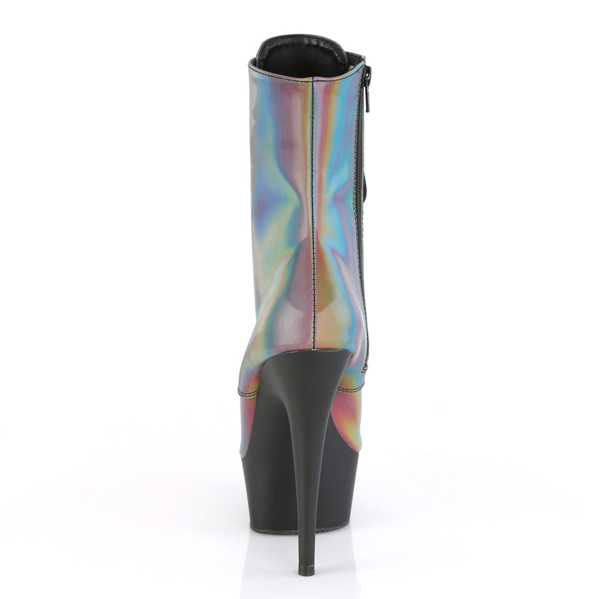 Pleaser Bottines pour femmes DELIGHT-1020refl Rainbow Réfléchissant / blk mat