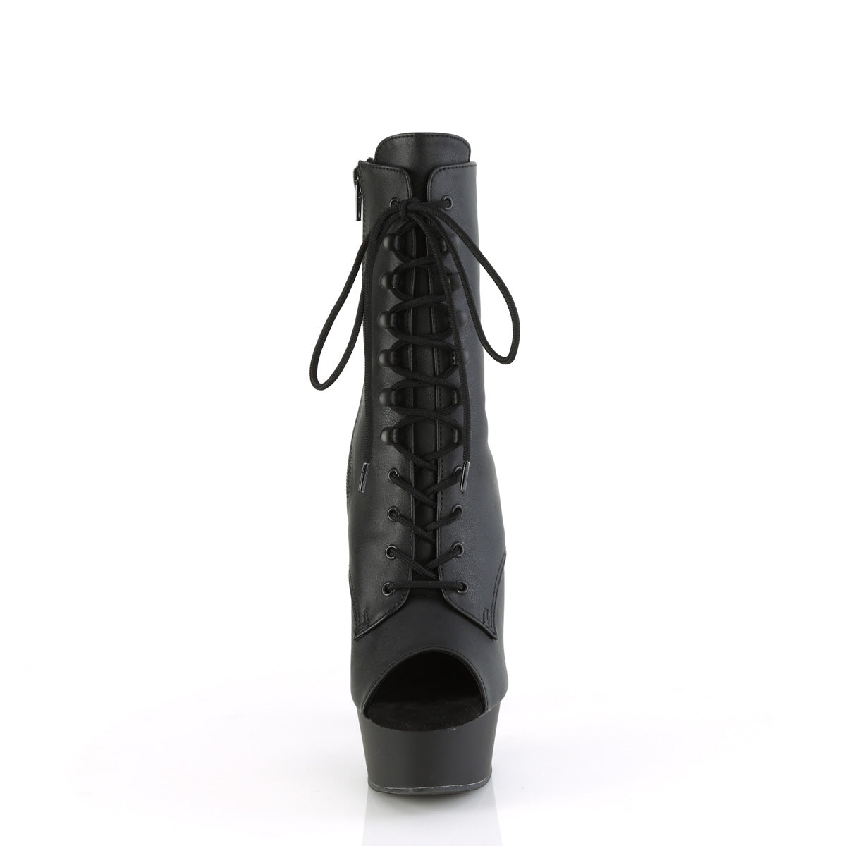 Pleaser   DELIGHT-1021 Blk faux cuir / blk matte