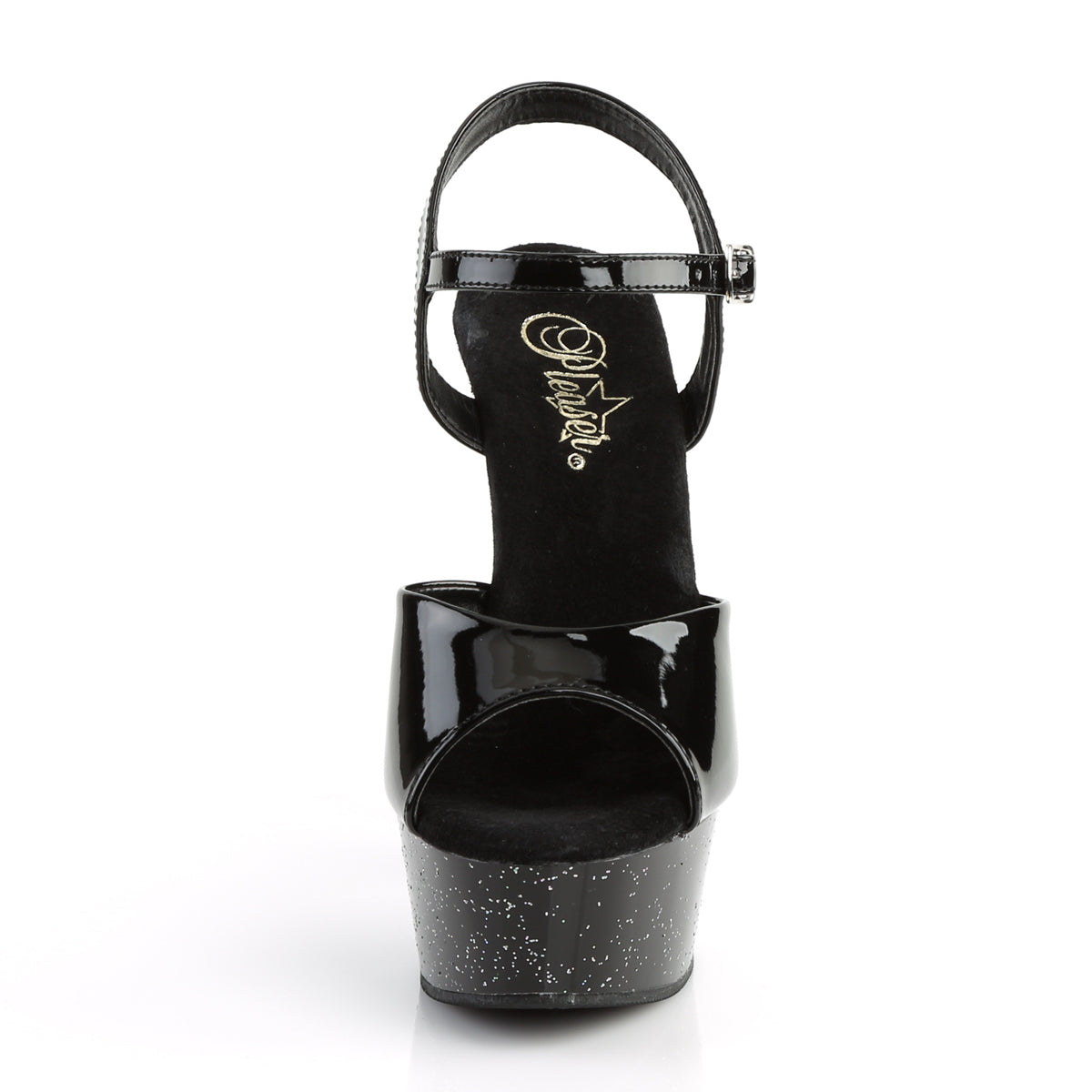 Pleaser Sandales pour femmes DELIGHT-609mg blk pat / blk