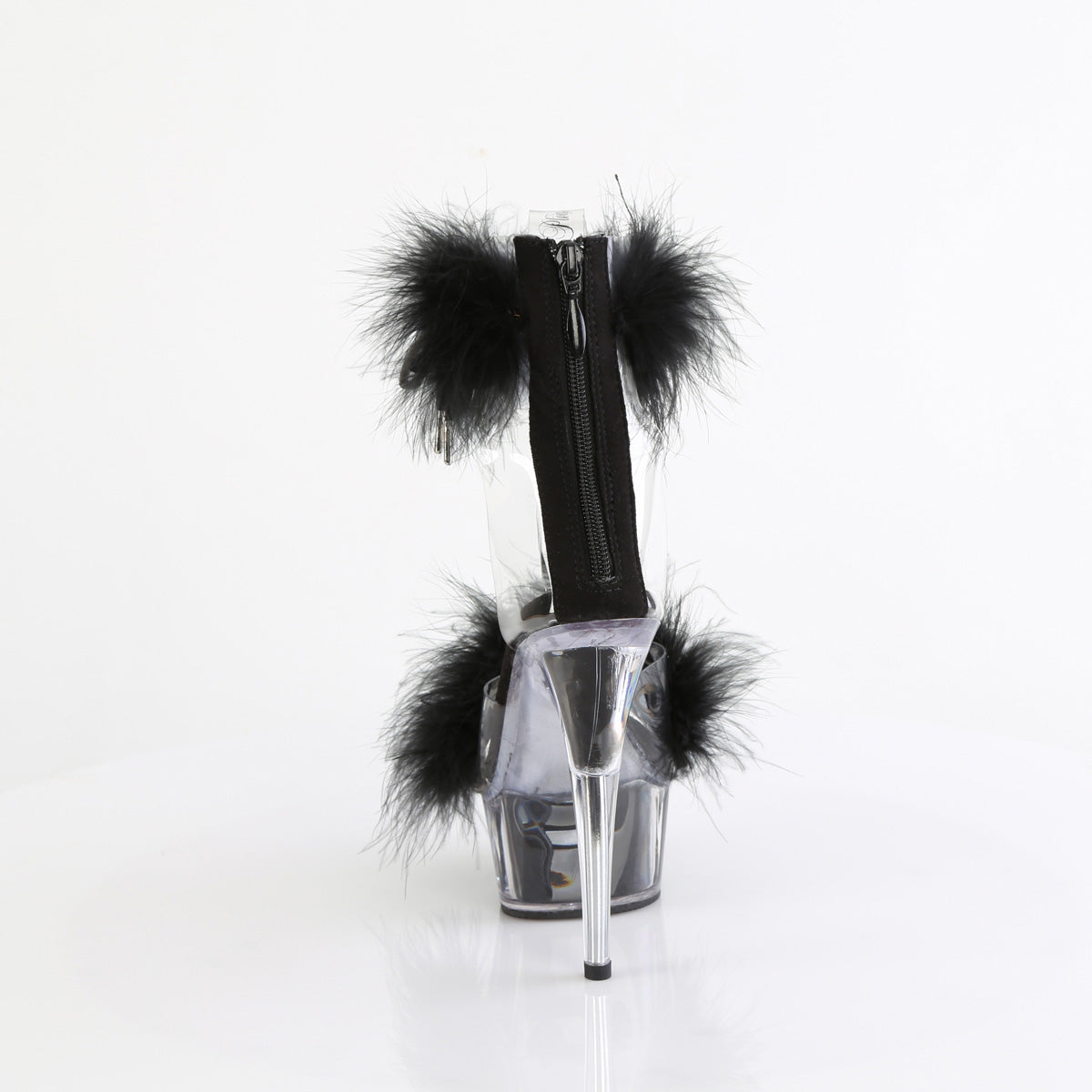 Pleaser   DELIGHT-624f CLR-Blk Fur / M