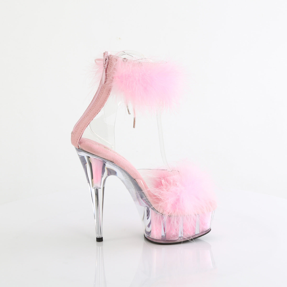 Pleaser   DELIGHT-624F Clr-B. Pink Fur/M