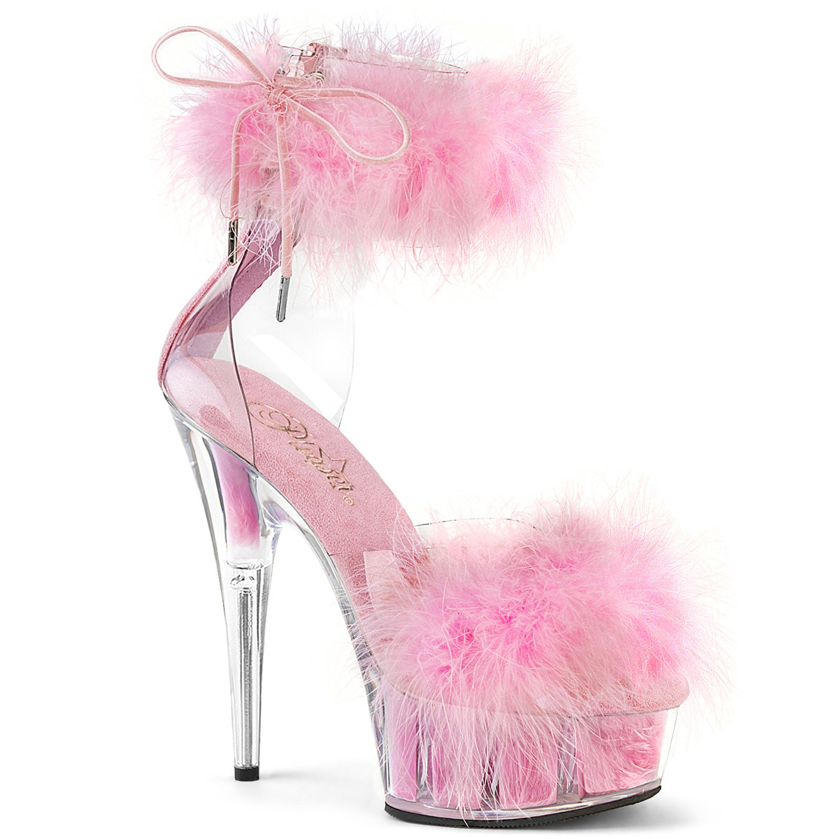 Pleaser   DELIGHT-624F Clr-B. Pink Fur/M