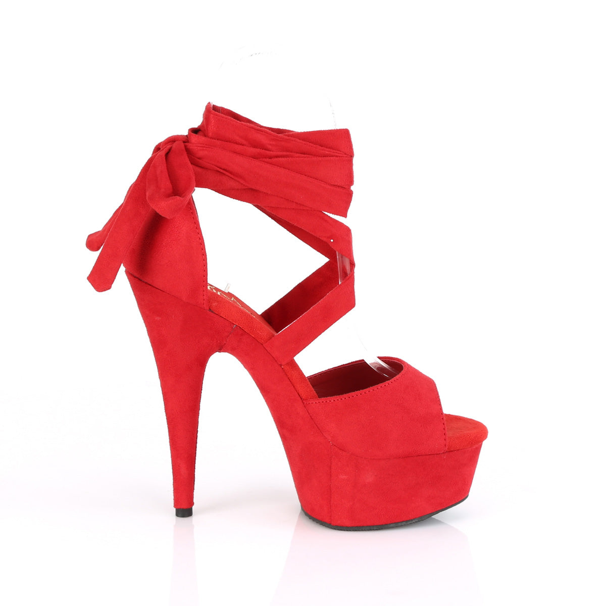 Pleaser Sandales pour femmes DELIGHT-679 Suisse en faux daim rouge / suède rouge