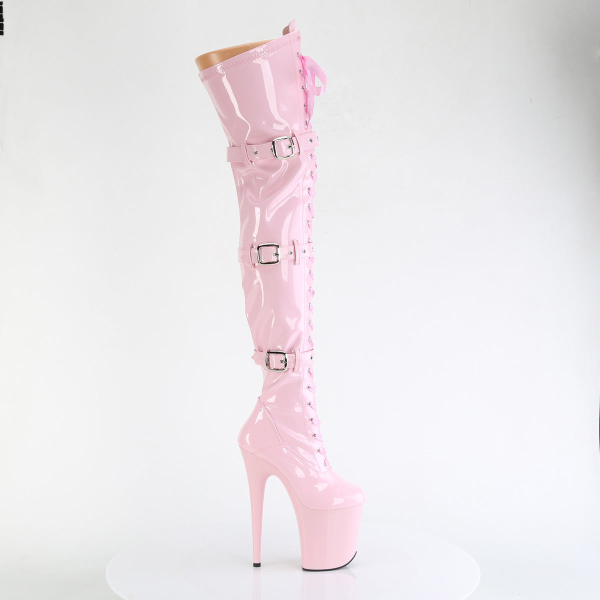 Pleaser   FLAMINGO-3028 B. Pink Str. Pat/B. Pink