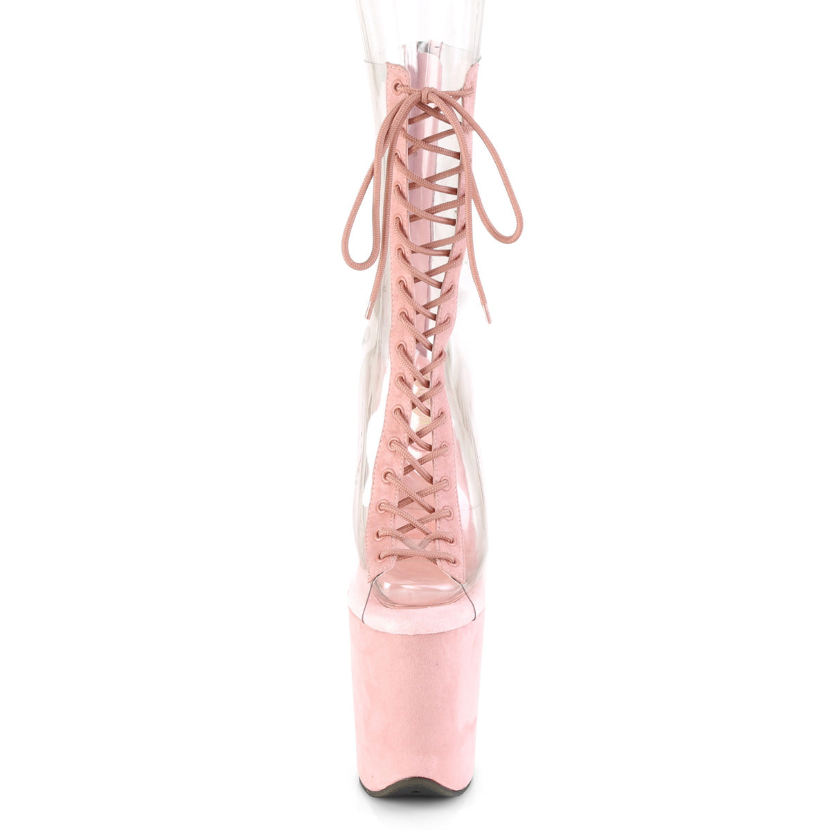 Pleaser Bottines pour femmes FLAMINGO-800-34FS CLR-B. Faux suède rose / b. Faux daim rose