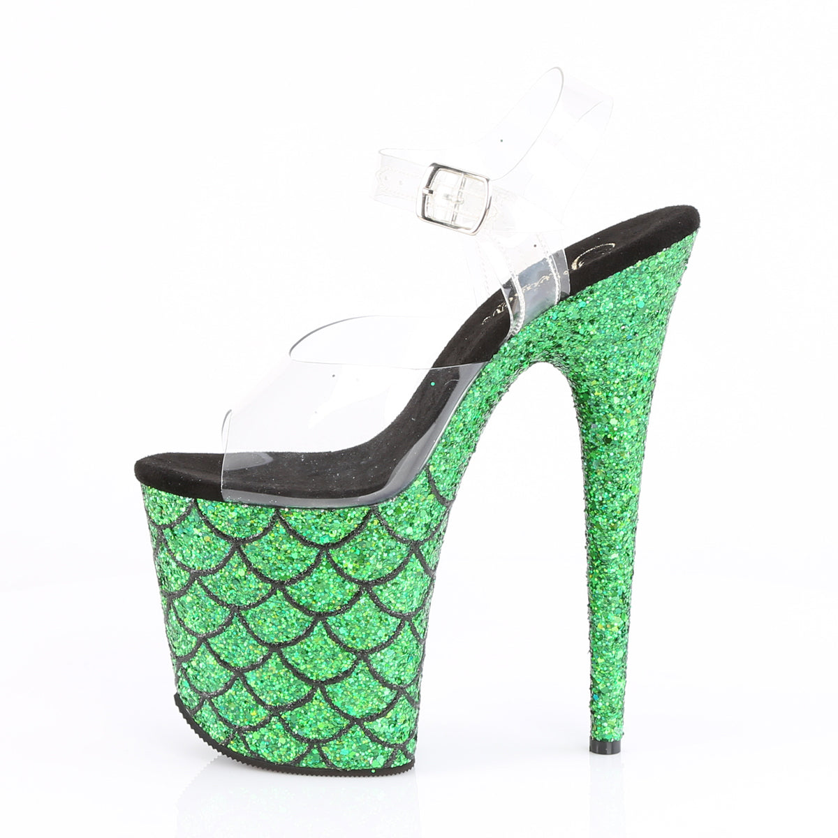 Pleaser Sandales pour femmes FLAMINGO-808mslg CLR / Green Multi Glitter