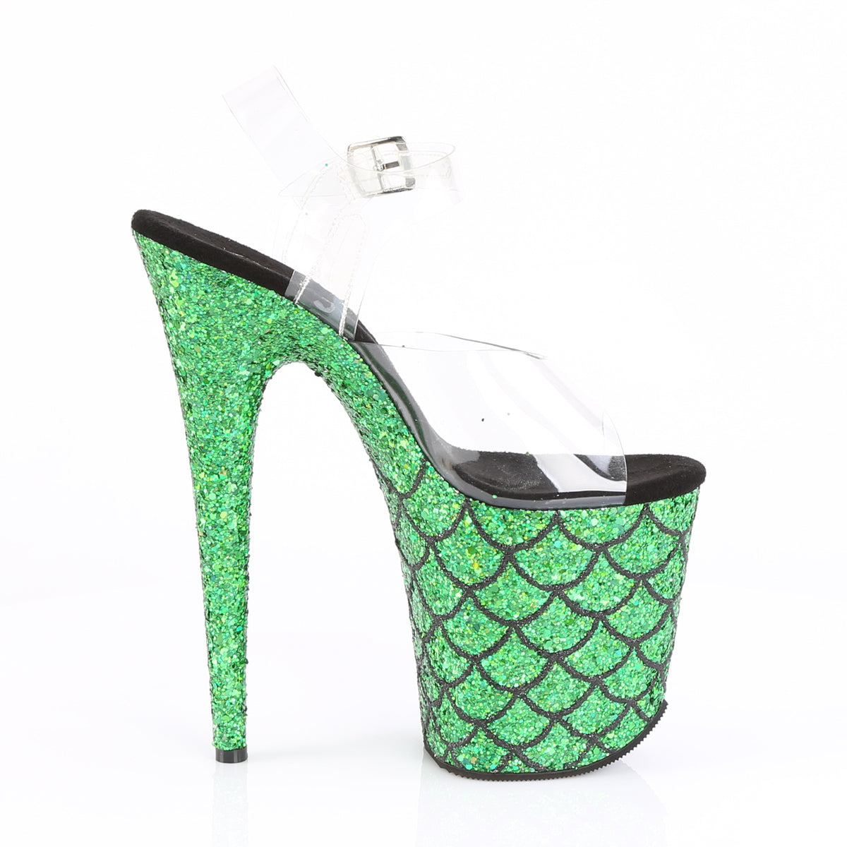 Pleaser Sandales pour femmes FLAMINGO-808mslg CLR / Green Multi Glitter