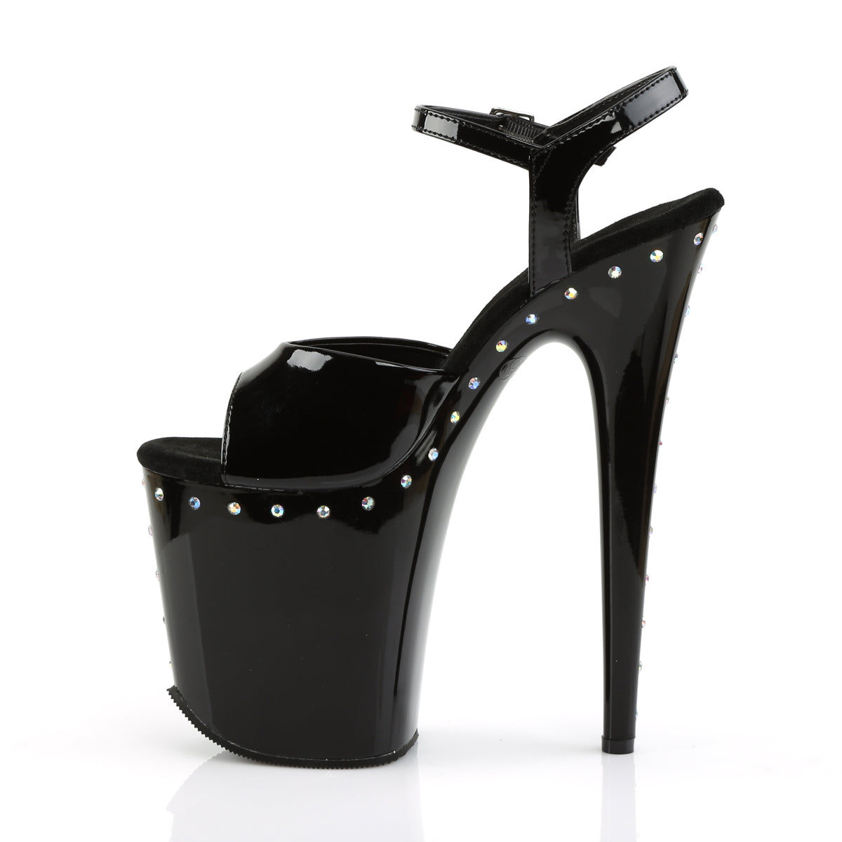 Pleaser Sandales pour femmes FLAMINGO-809abls blk pat / blk