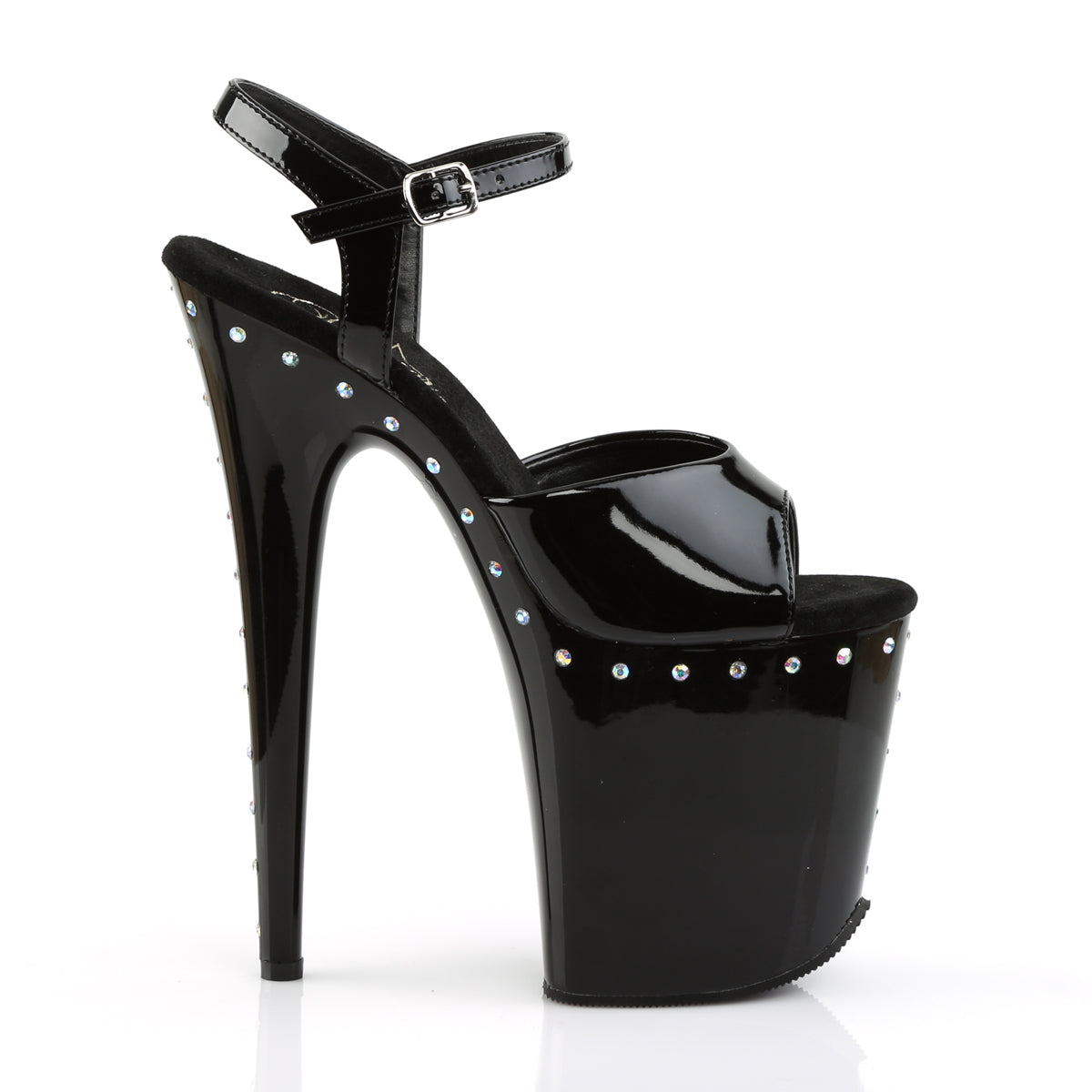 Pleaser Sandales pour femmes FLAMINGO-809abls blk pat / blk