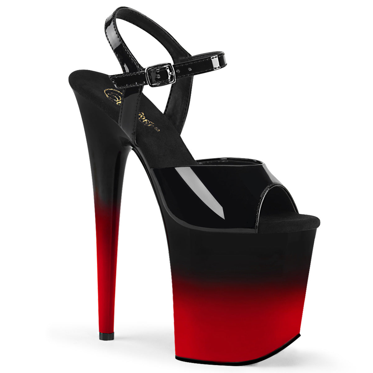 Pleaser Sandales pour femmes FLAMINGO-809br-h blk pat / blk-rouge