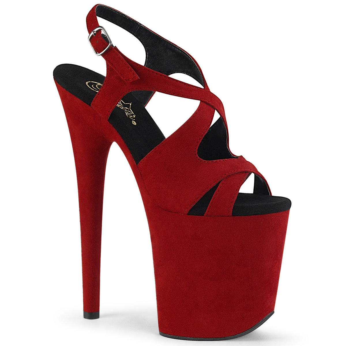 Pleaser Sandales pour femmes FLAMINGO-831fs rouge en forme de faux daim / daim en faux rouge