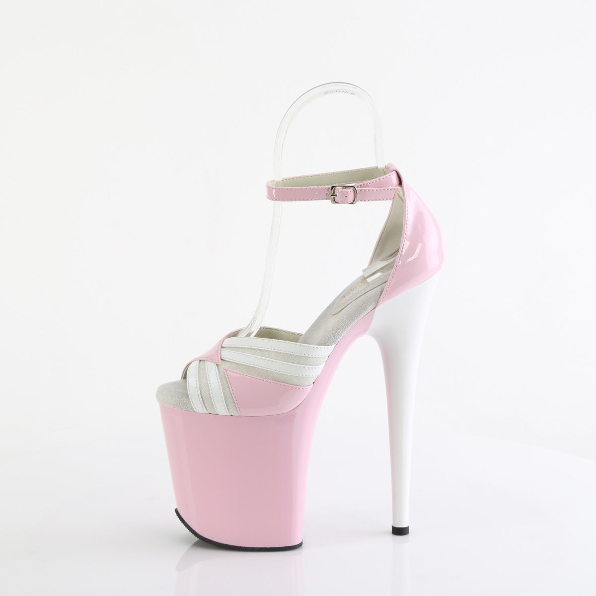 Pleaser   FLAMINGO-884 B. Pink-Wht/Pink-Wht