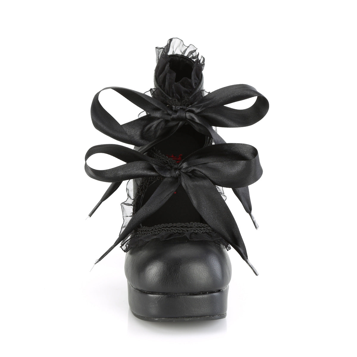 DemoniaCult Pompes pour femmes GOTHIKA-53 Cuir végétalien BLK