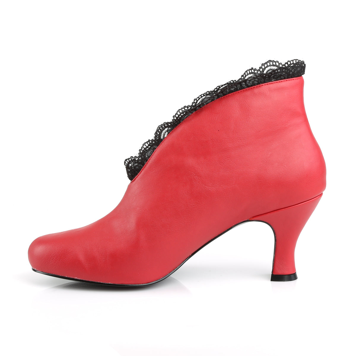 Pleaser Pink Label Pompes pour femmes JENNA-105 Dentelle en similicuir en simili cuir rouge