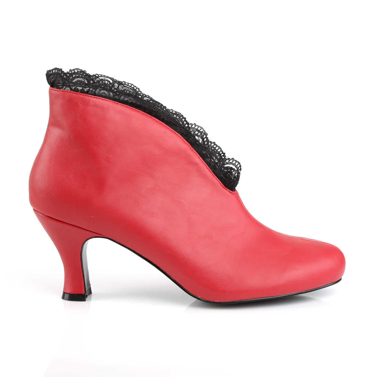 Pleaser Pink Label Pompes pour femmes JENNA-105 Dentelle en similicuir en simili cuir rouge