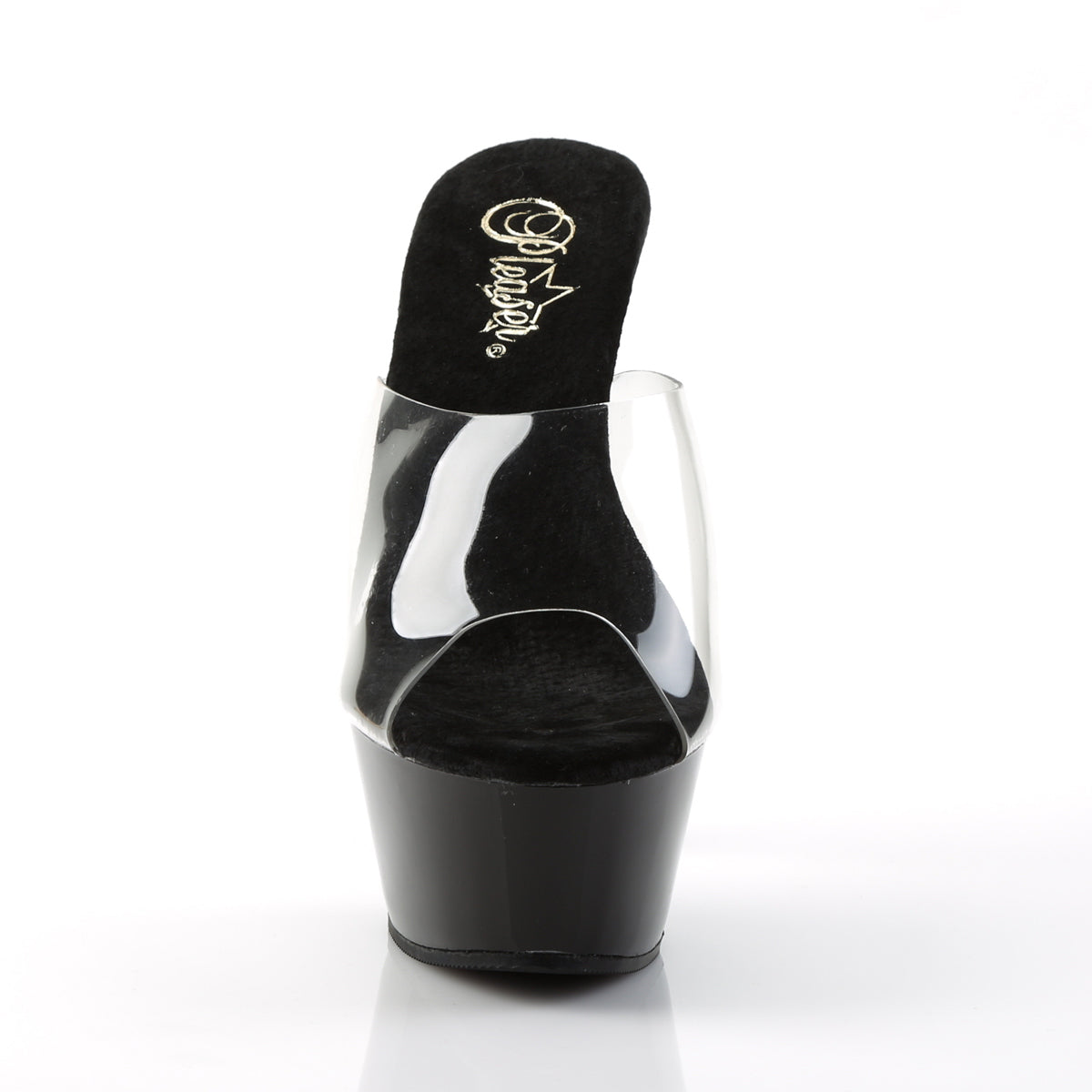 Pleaser Womens Sandals KISS-201 Clr/Blk