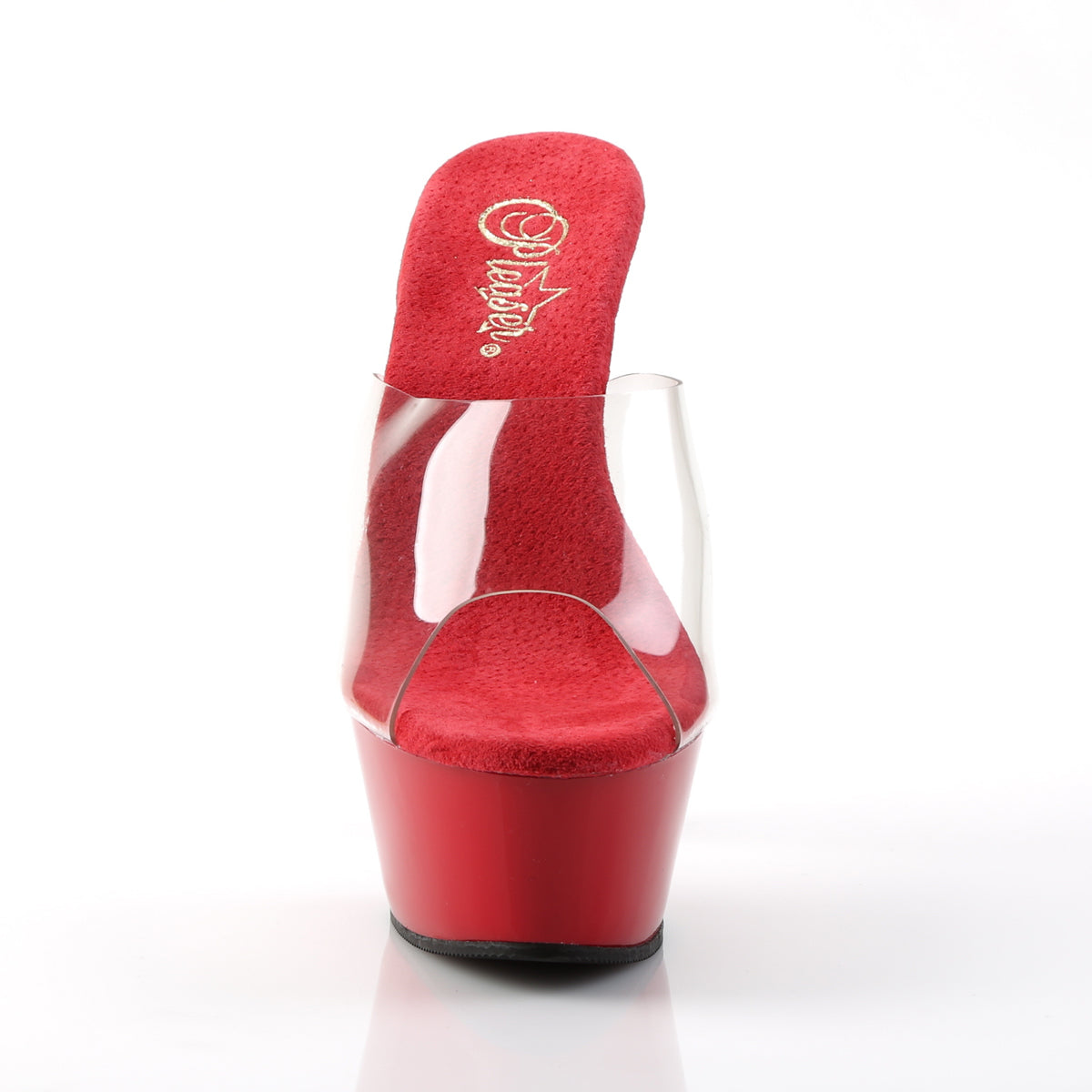 Pleaser Womens Sandals KISS-201 Clr/Red