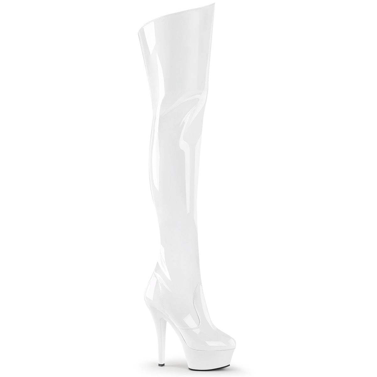 Pleaser Bottes pour femmes KISS-3010 wht pat / wt