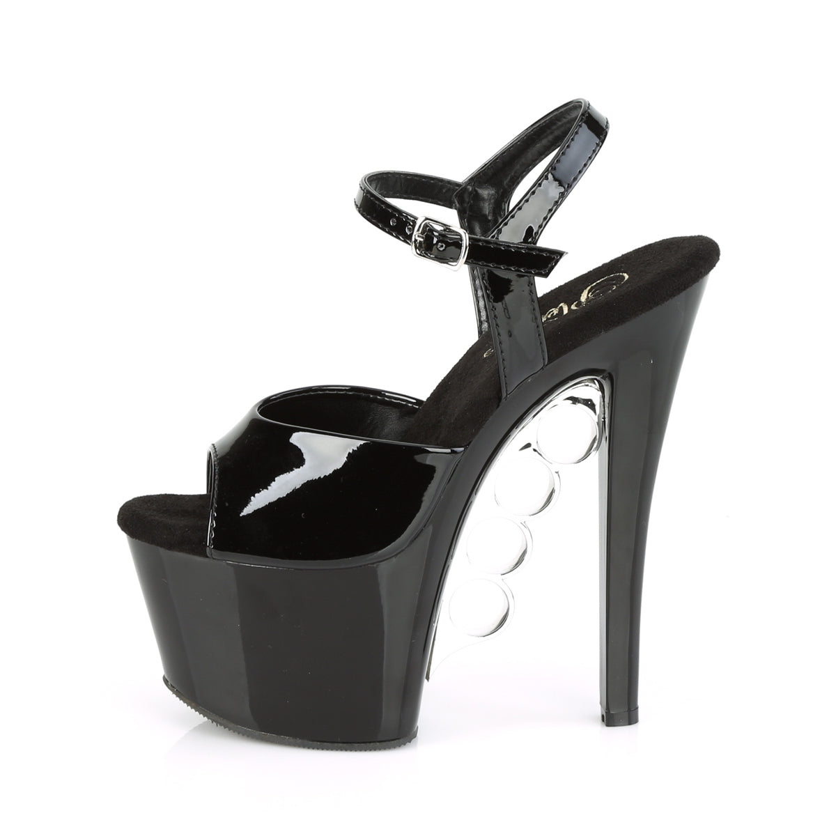 Pleaser Sandales pour femmes KNUCKS-709 blk pat / blk