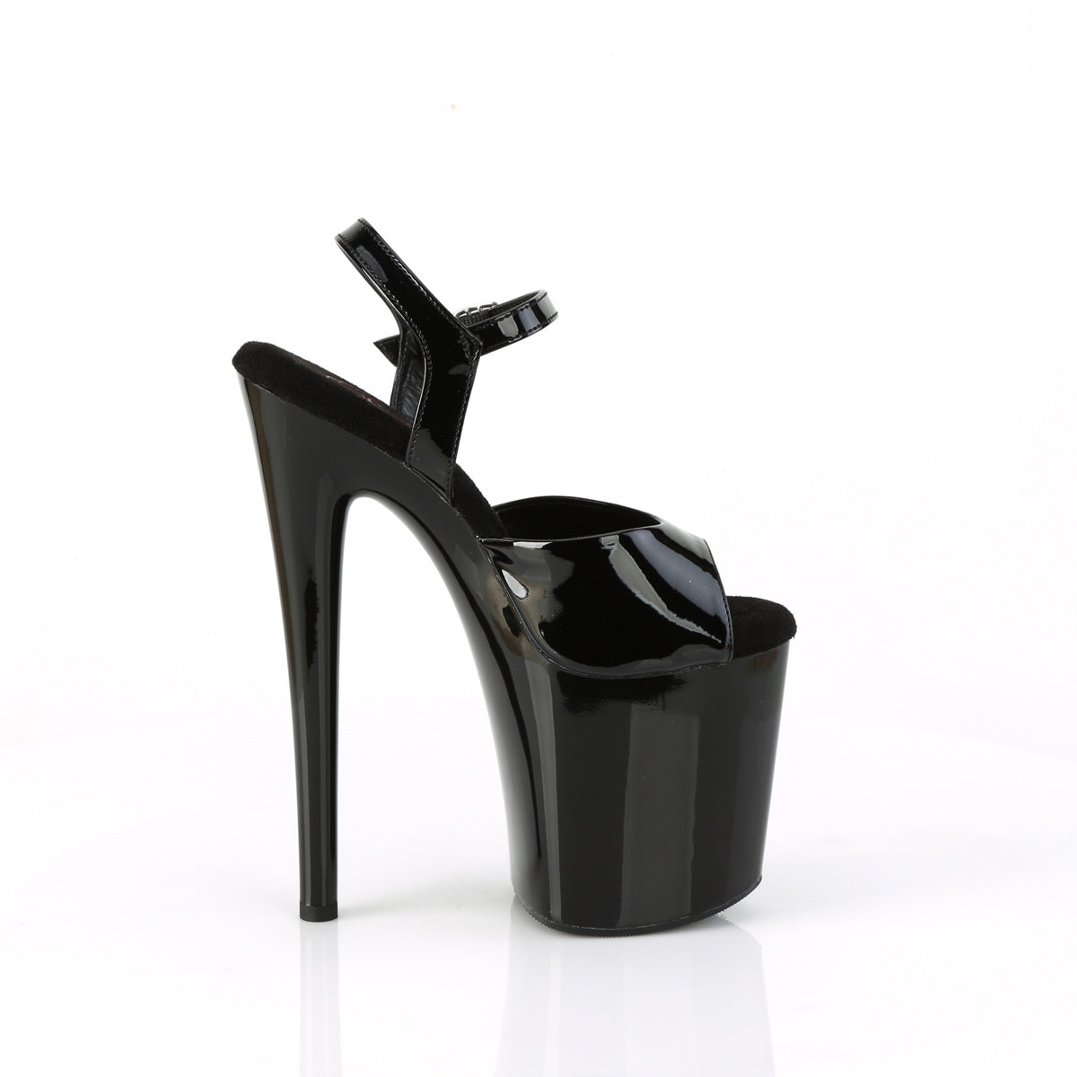 Pleaser  Des sandales NAUGHTY-809 BLK PAT / BLK