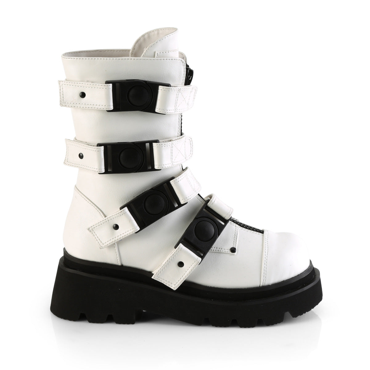 DemoniaCult  Bottes RENEGADE-55 Wht Vegan Leather