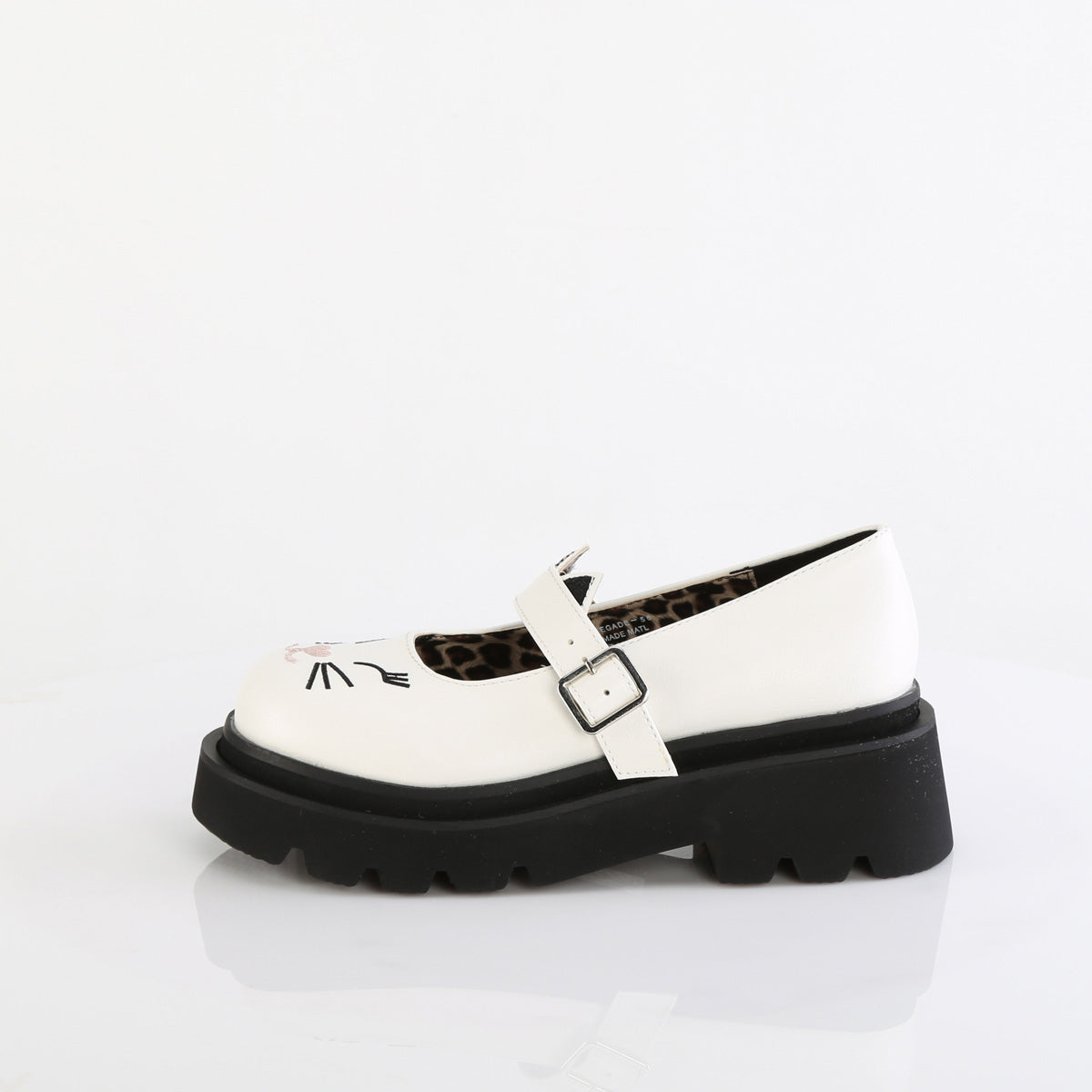 DemoniaCult   RENEGADE-56 Wht Vegan Leather