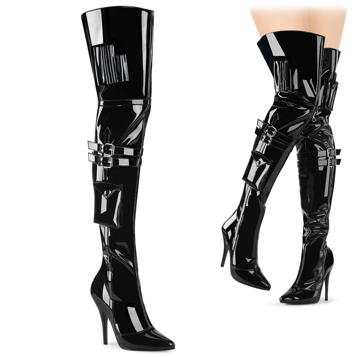 Pleaser  Bottes SEDUCE-3019 Blk Pat