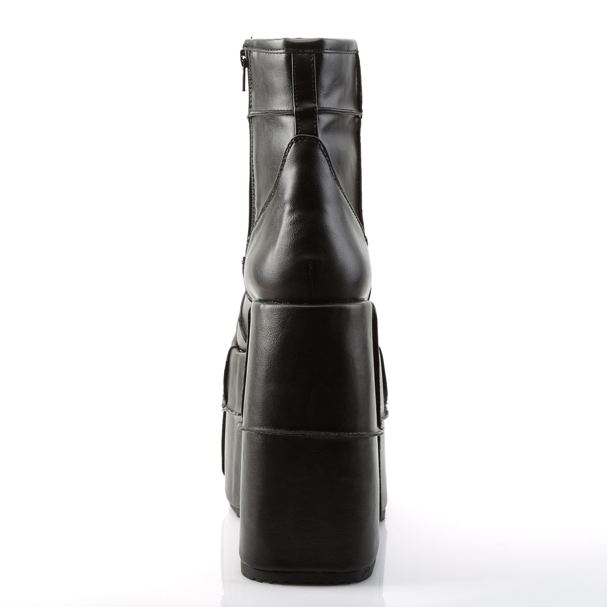 DemoniaCult Bottes pour hommes STACK-201 Cuir végétalien BLK