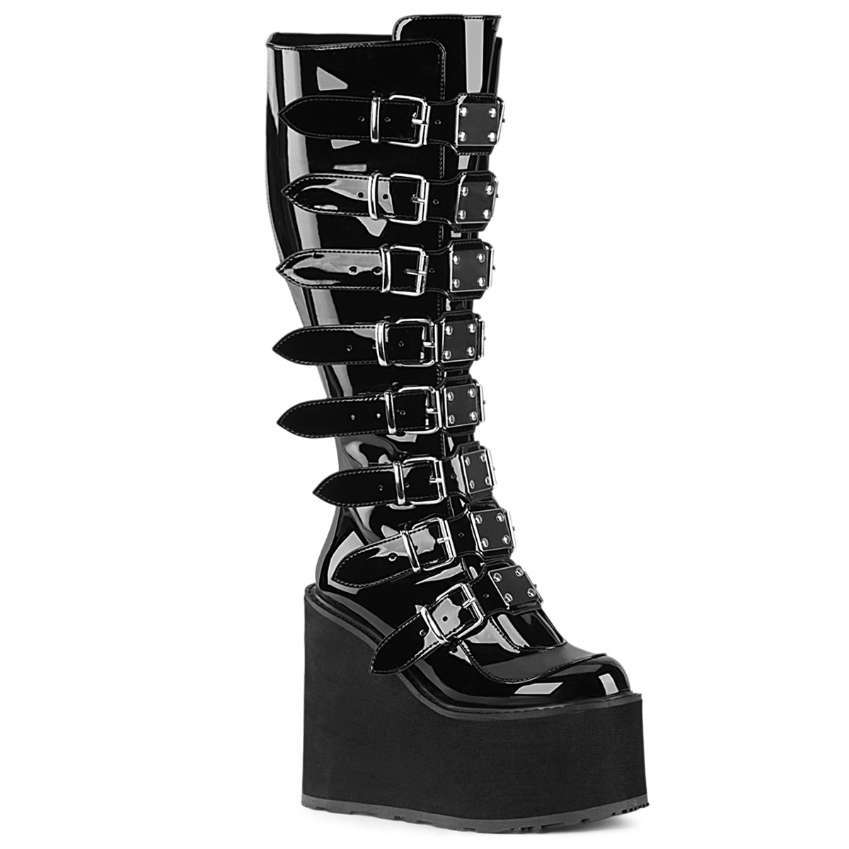 DemoniaCult  Bottes SWING-815wc blk pat