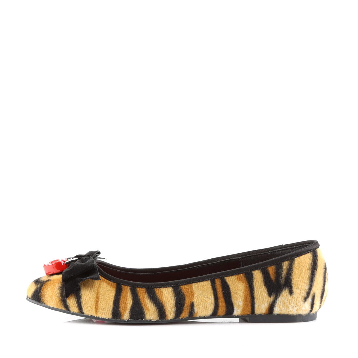 DemoniaCult Chaussure basse des femmes VAIL-02 Tiger Print Faux Hair